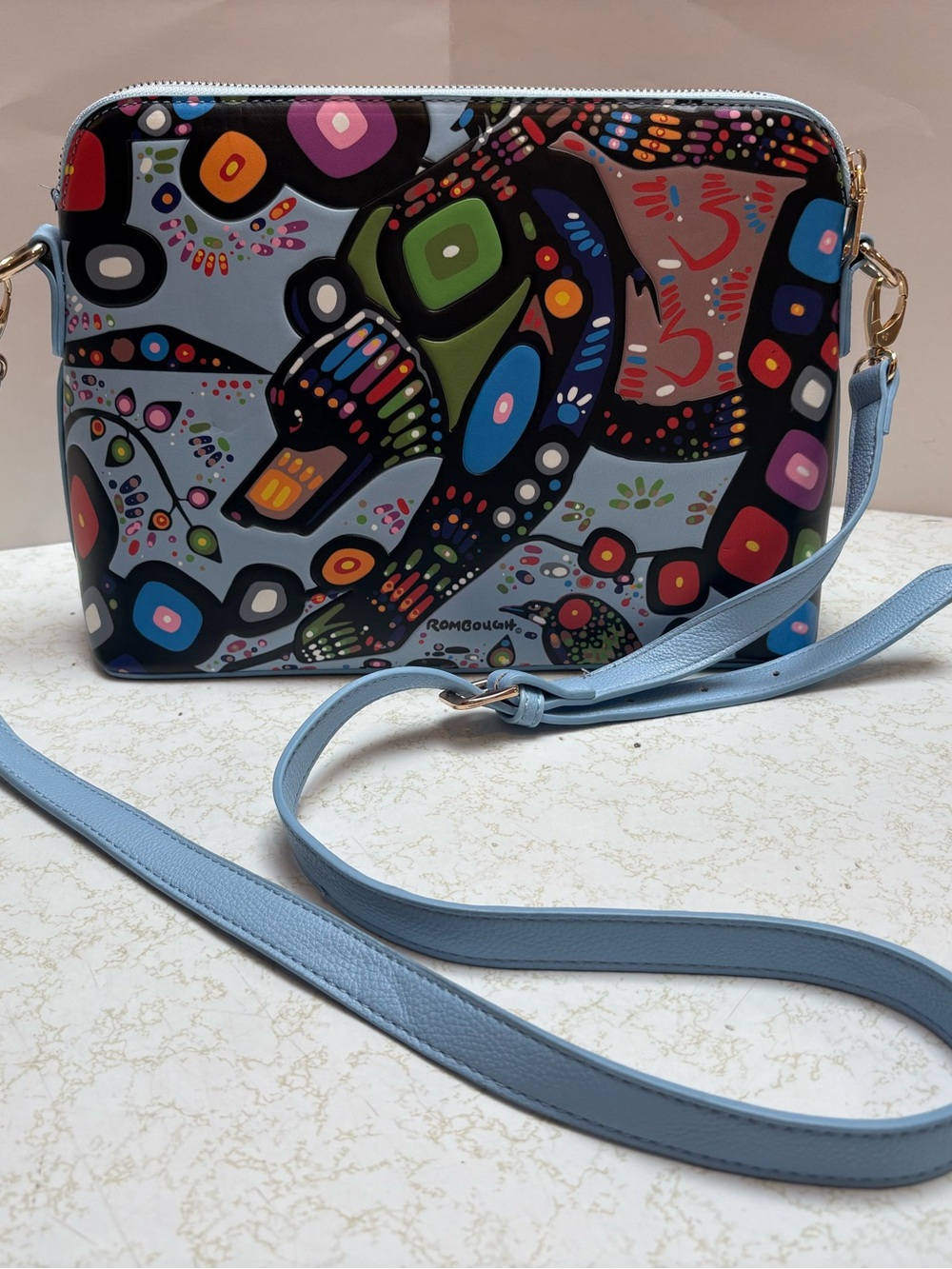 Chipewyan Dene Artist John Rombough The Bear Crossbody Bag Purse